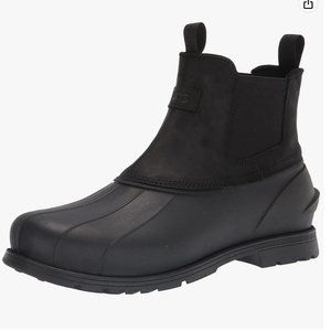 UGG Men's Gatson Black Chelsea Rain Boot size 8 brand new